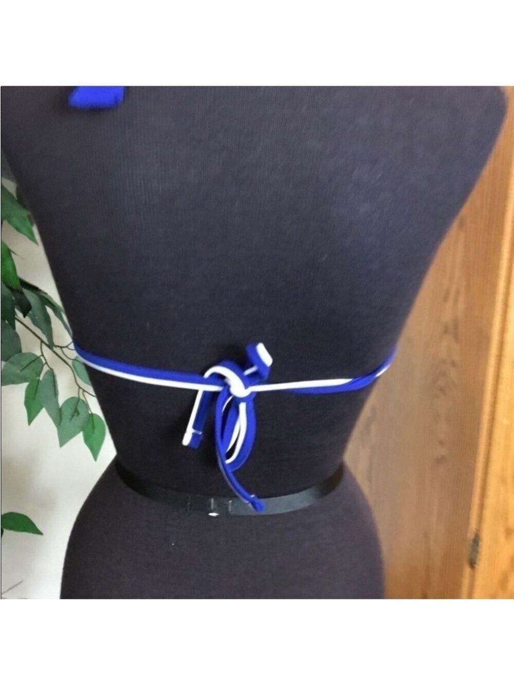 Women's Ralph Lauren Blue & White Halter Bikini Top S - Picture 7 of 14